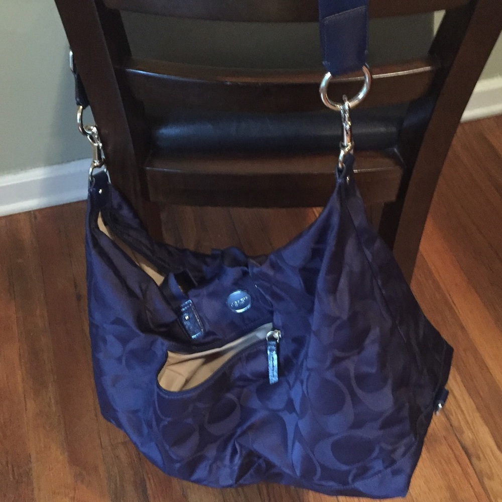 Authentic Navy Blue Coach Duffel Bag Like New!!!